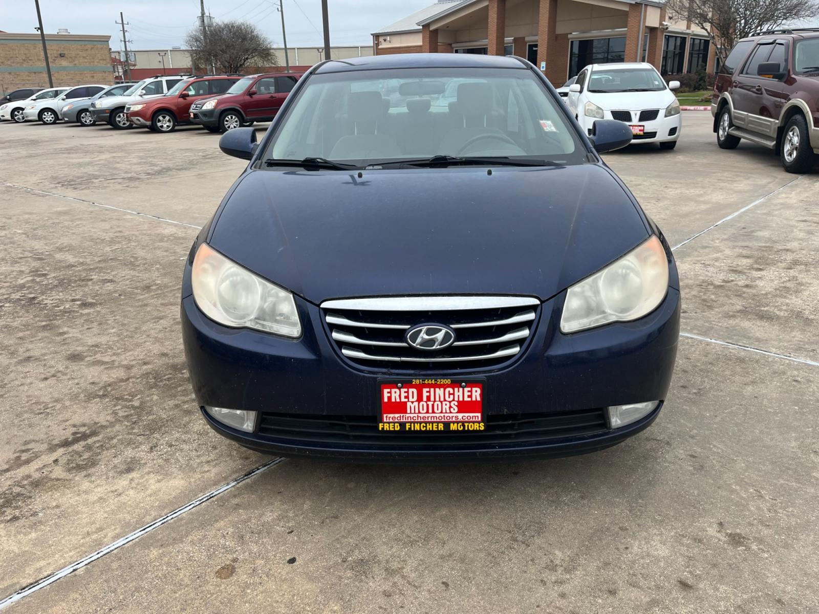 2010 blue Hyundai Elantra GLS (KMHDU4ADXAU) with an 2.0L L4 DOHC 16V engine, Automatic transmission, located at 14700 Tomball Parkway 249, Houston, TX, 77086, (281) 444-2200, 29.928619, -95.504074 - Photo #1